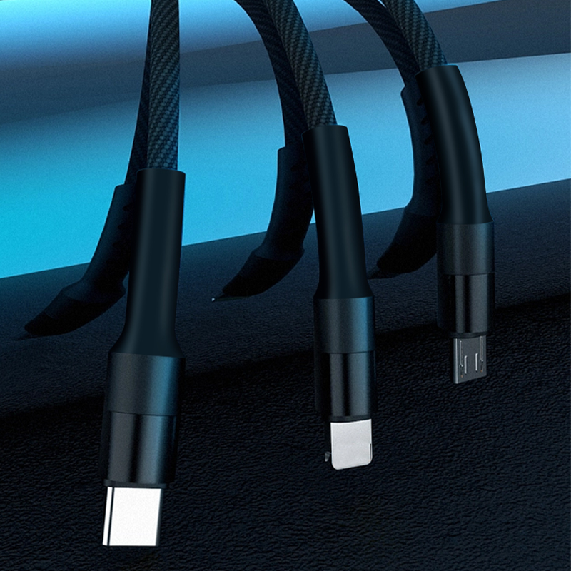 D3  USB to Type-C&amp;Lightning&amp;Micro(3in1) Cable
