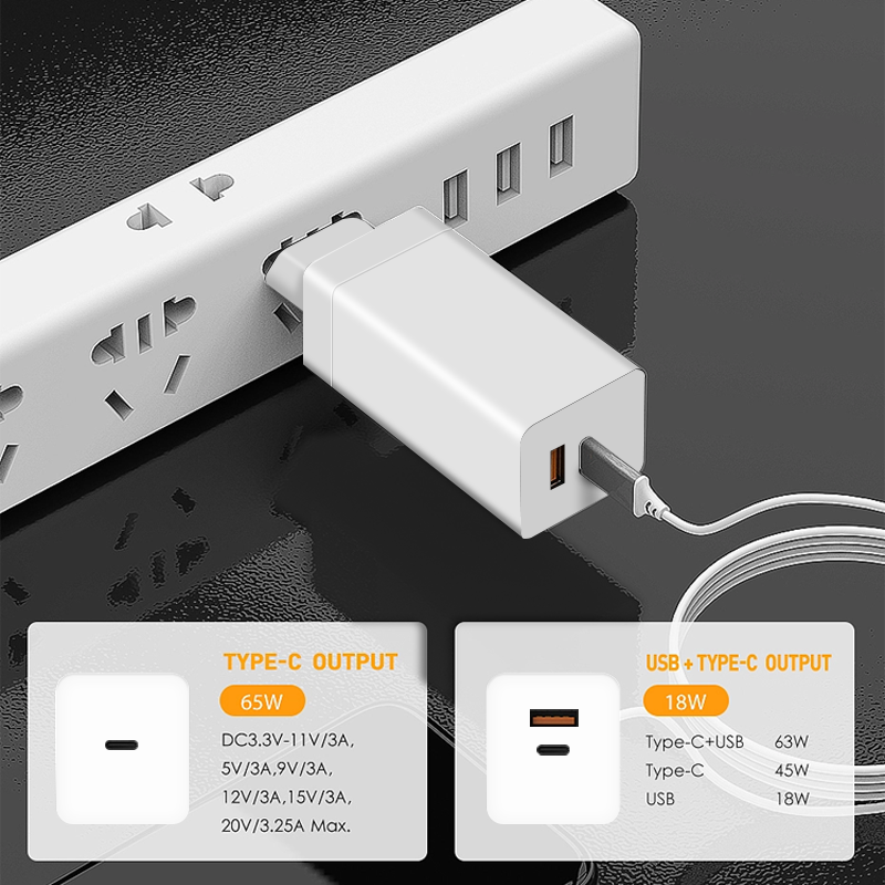 C65 65W PD+QC3.0 fast Charger