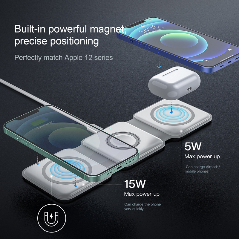 W03 3in1 Wireless Fast Charger 