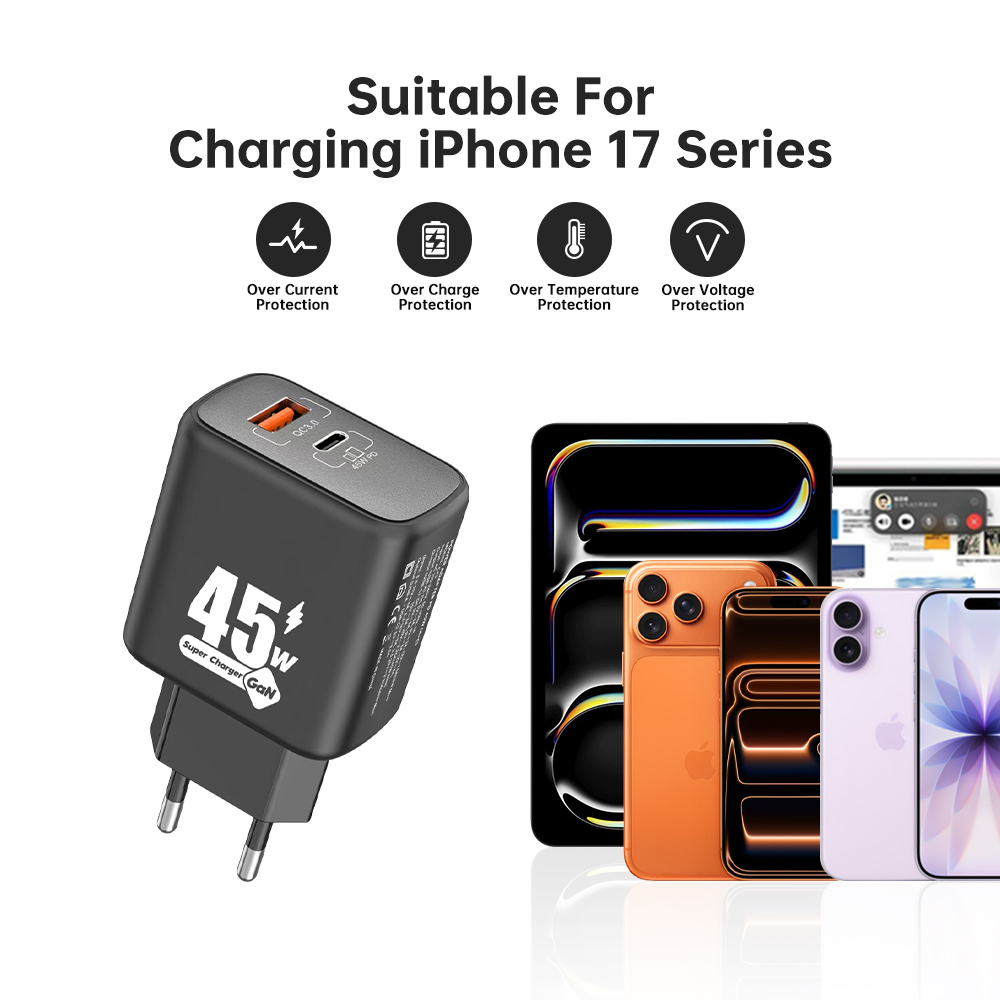 C45 45W Dual port GaN fast charger